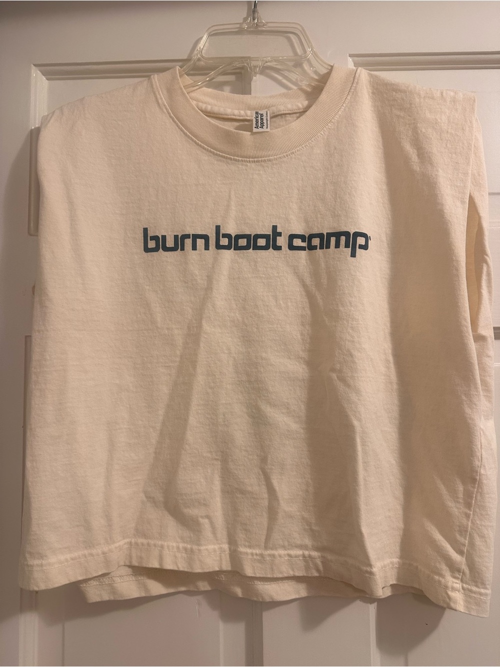 Burn Boot Camp cap sleeve tee.